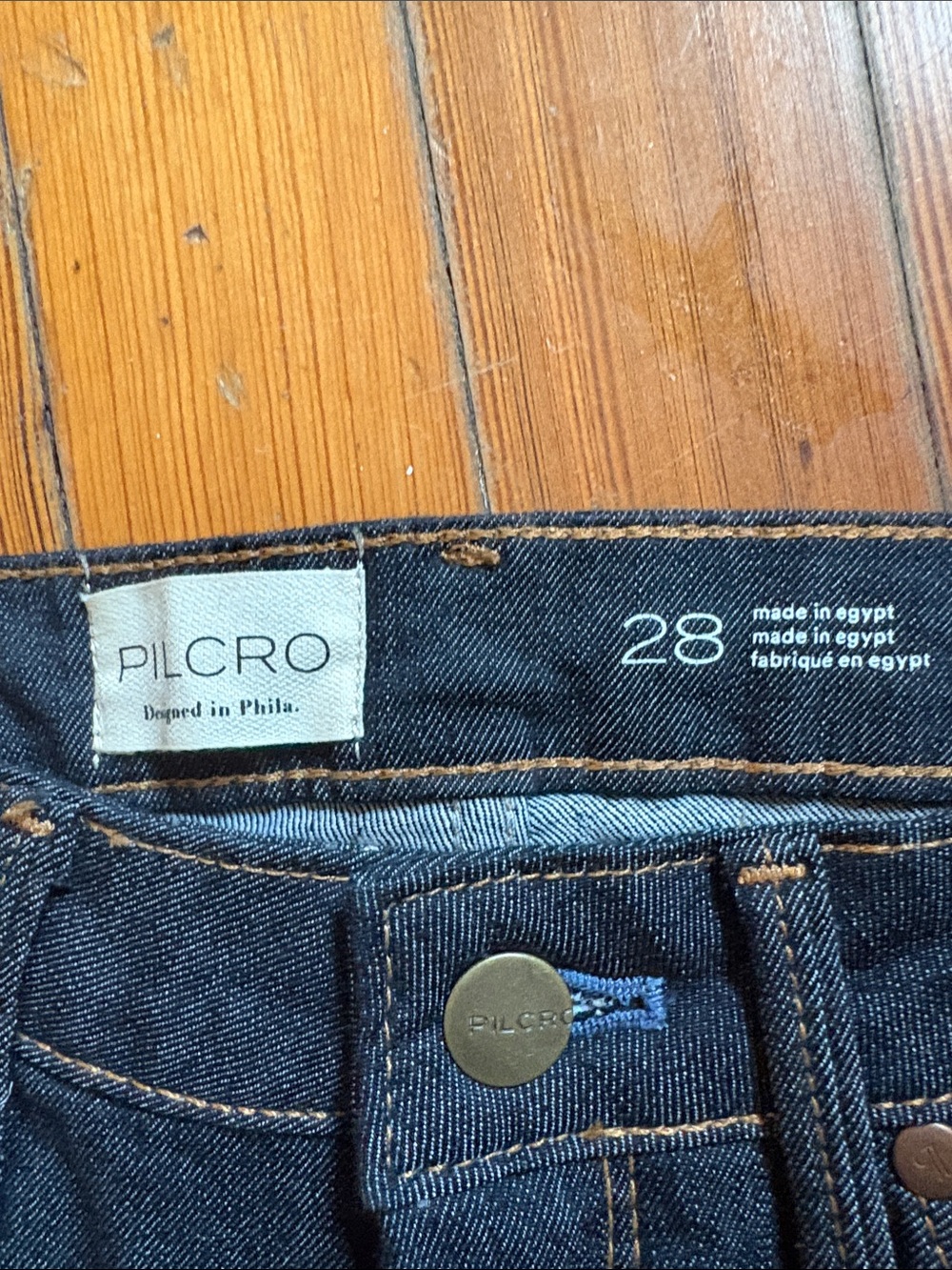 Pilcro extra wide leg Jeans in Dark Indigo - Picture 6 of 7